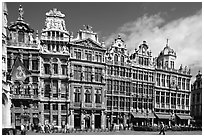 Guildhalls, Grand Place. Brussels, Belgium (black and white)