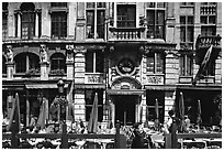 La Chaloupe d'or tavern, Grand Place. Brussels, Belgium (black and white)