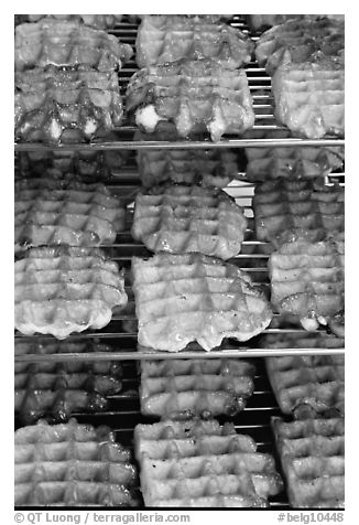 Belgian waffles. Brussels, Belgium (black and white)