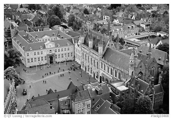 The Burg. Bruges, Belgium (black and white)