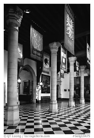 Entrance hall of the Stadhuis. Bruges, Belgium