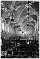 Gotische Zaal of the Stadhuis. Bruges, Belgium (black and white)