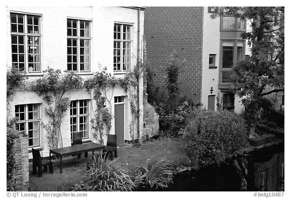 Houses by the canal. Bruges, Belgium