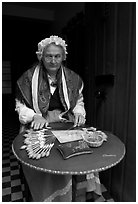 Lacemaker. Bruges, Belgium (black and white)
