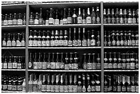 Beer bottles. Bruges, Belgium (black and white)