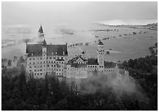 Neuschwanstein. Bavaria, Germany (black and white)