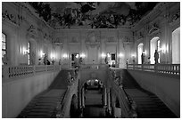 Main staircase in the Residenz. Wurzburg, Bavaria, Germany ( black and white)