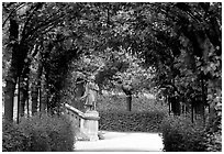 In the Residenz gardens. Wurzburg, Bavaria, Germany (black and white)