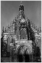 Liebfrauenkirche (church of Our Lady). Nurnberg, Bavaria, Germany (black and white)