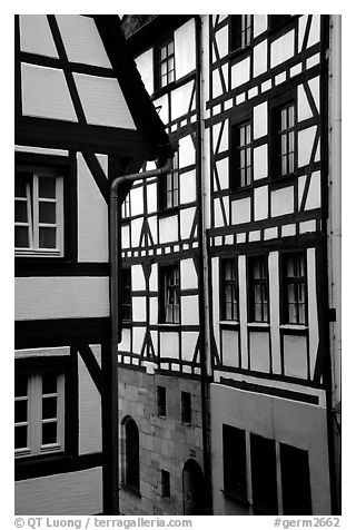 Timbered houses. Nurnberg, Bavaria, Germany