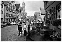 Main plaza,  Dinkelsbuhl. Bavaria, Germany ( black and white)