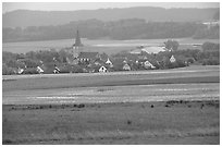 Rural village. Bavaria, Germany (black and white)