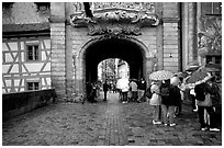 Rainy afternoon, Bamberg. Bavaria, Germany (black and white)