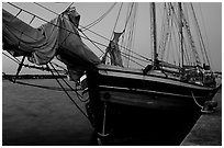 Two-masted Sailboat, Vastervik. Gotaland, Sweden ( black and white)