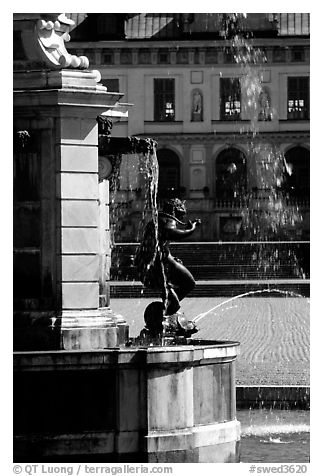 Fountain in royal residence of Drottningholm. Sweden