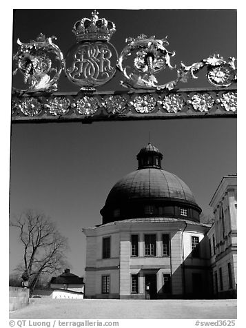 Entrance gate, royal residence of Drottningholm. Sweden