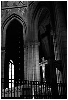 Chapel interior, royal residence of Drottningholm. Sweden (black and white)