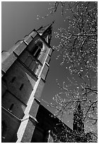 Cathedral in French gothic style, Uppsala. Uppland, Sweden ( black and white)