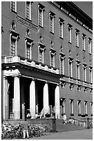 The historic university of Uppsala, first opened in 1477. Uppland, Sweden (black and white)