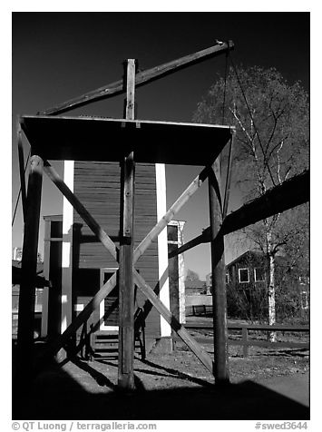 Mining installations in Falun. Central Sweden (black and white)