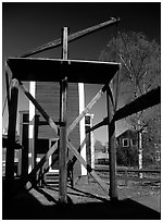 Mining installations in Falun. Central Sweden (black and white)