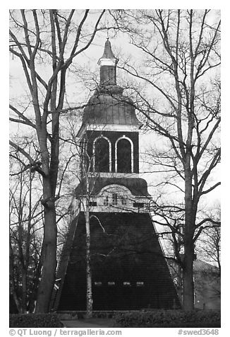 Tower. Gotaland, Sweden (black and white)