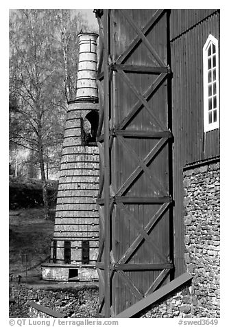 Old mill. Central Sweden (black and white)