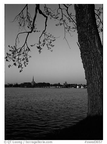 Vattern Lake and Vadstena. Gotaland, Sweden