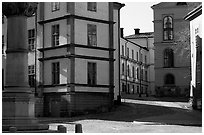 Streets of Gamla Stan, the island where the city began. Stockholm, Sweden (black and white)