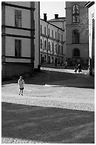 Streets of Gamla Stan, the island where the city began. Stockholm, Sweden ( black and white)