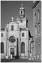 Storkyrkan coronation catherdal. Stockholm, Sweden ( black and white)