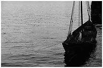 Replica of a Viking boat. Stockholm, Sweden (black and white)