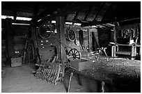 Barn, Skansen. Stockholm, Sweden ( black and white)