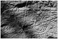 Typical Uppland rune stones. Uppland, Sweden (black and white)
