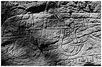 Typical Uppland rune stones. Uppland, Sweden (black and white)