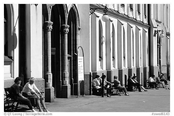 City hall, Orebro. Central Sweden (black and white)