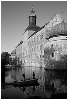 Renaissance castle Vadstena slott. Gotaland, Sweden (black and white)