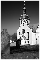 Church near Granna. Gotaland, Sweden (black and white)