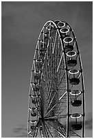 Tuileries Ferris wheel at sunset. Paris, France ( black and white)