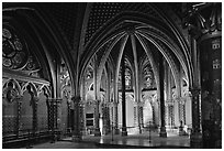 Lower Holy Chapel. Paris, France (black and white)