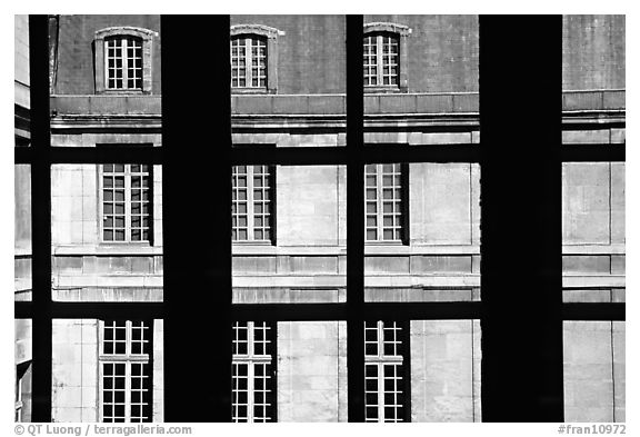 Versailles Palace walls seen from a window. France