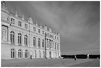 Palais de Versailles, sunset. France (black and white)