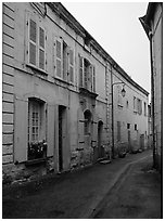 Street. Loire Valley, France (black and white)