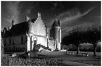 Loches palace. Loire Valley, France (black and white)