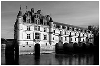 Chenonceaux chateau. Loire Valley, France ( black and white)