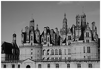 Chambord chateau. Loire Valley, France (black and white)