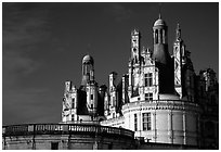 Chambord chateau. Loire Valley, France ( black and white)