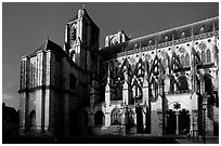 Bourges Cathedral before storm. Bourges, Berry, France (black and white)