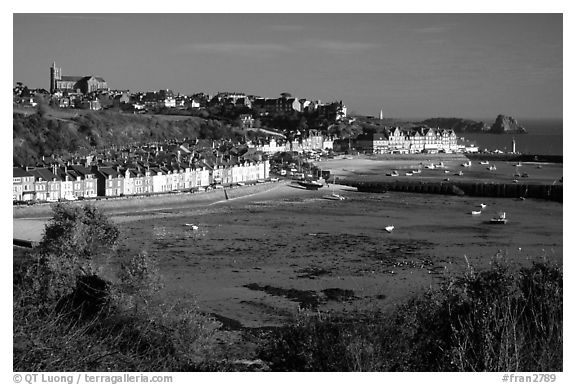 Cancale at low tide. Brittany, France