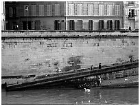 Ramp on Saint-Louis island. Paris, France ( black and white)